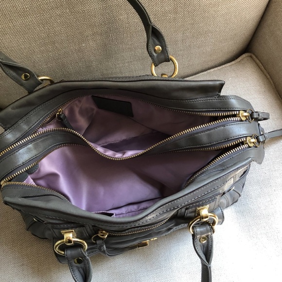 Coach Satchel Hampton Lindsay Rare Grey Pockets - Picture 6 of 11